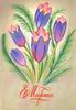 Советская открытка с 8 марта с тюльпанами