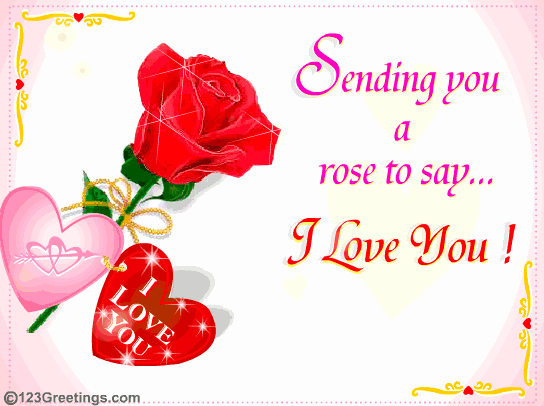 Красивая открытка с днем святого Валентина с признанием в любви