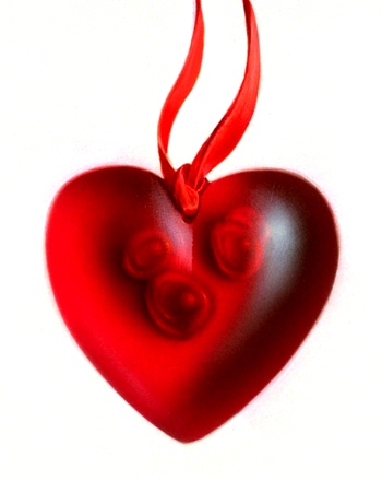 Открытка с днем святого Валентина с сердечком